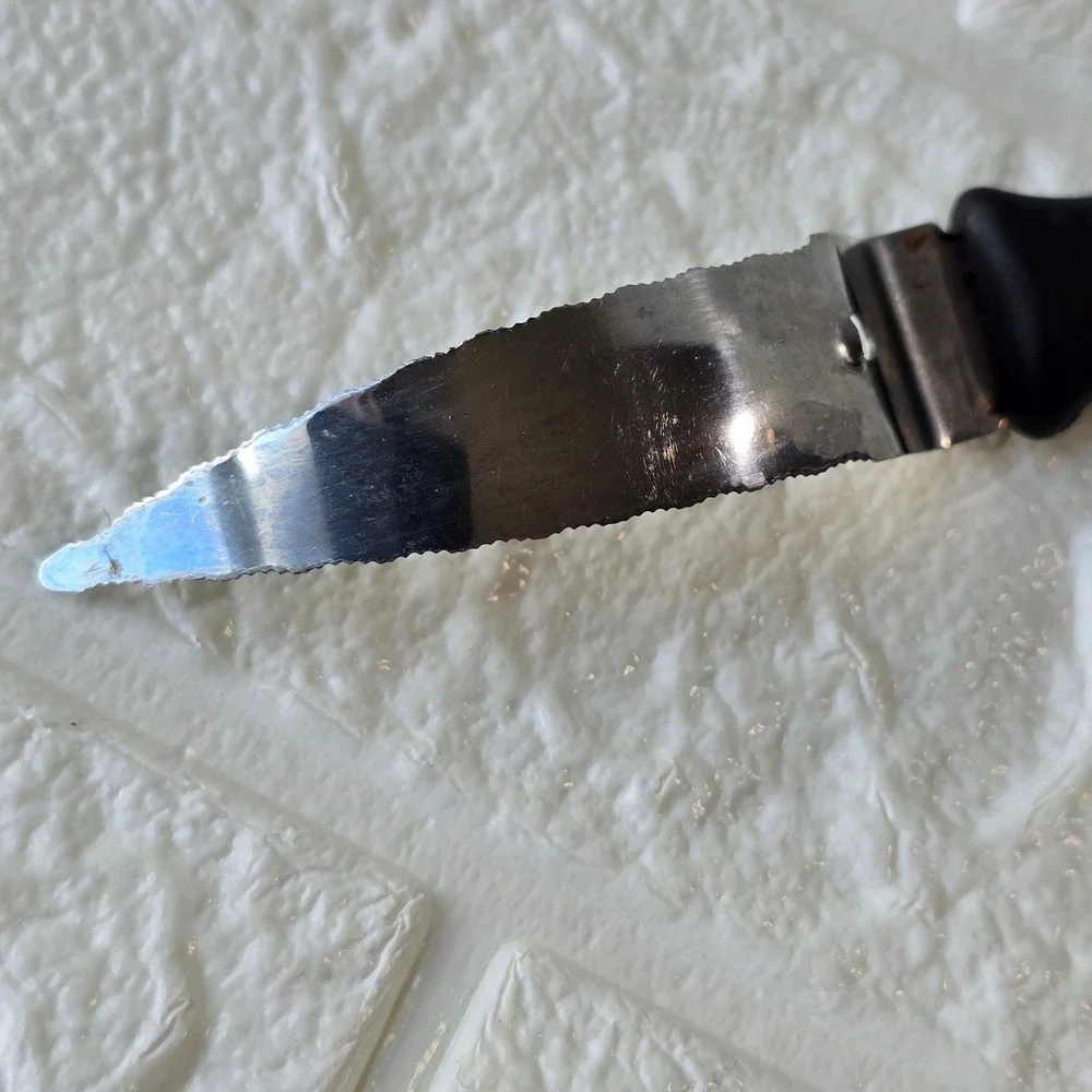 Pampered Chef Grapefruit Knife‎ Black Handle Stainless Steel USA Fruit Tool